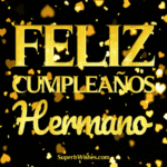 Feliz Cumpleaños Hermano Con Corazón de Oro Confetti GIF