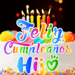 Pastel de Cumpleaños Con Velas GIF - Feliz Cumpleaños, Hijo