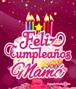 Pastel de Cumpleaños Con Velas de Colores GIF - Feliz Cumpleaños, Mamá