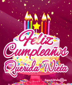 Pastel de Cumpleaños Con Velas de Colores GIF - Feliz Cumpleaños, Nieta