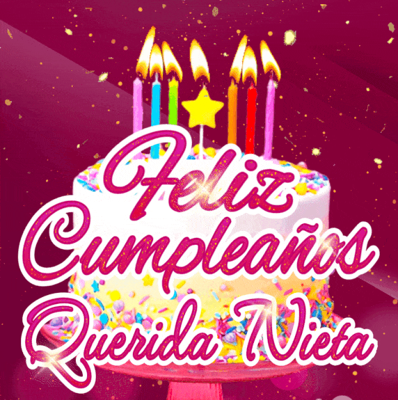 Pastel de Cumpleaños Floral Rosa GIF - Feliz Cumpleaños, Nieta ...