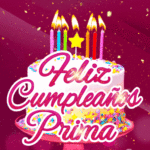 Pastel de Cumpleaños Con Velas de Colores GIF - Feliz Cumpleaños, Prima