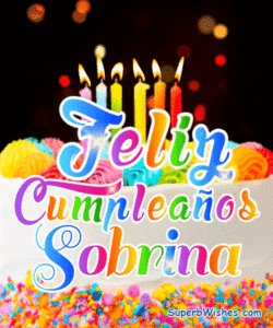 Pastel de Cumpleaños Con Velas GIF - Feliz Cumpleaños, Sobrina