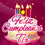 Pastel de Cumpleaños Con Velas de Colores GIF - Feliz Cumpleaños, Tía