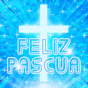 Feliz Pascua Con Cruz GIF