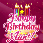 Birthday Cake With Colorful Candles GIF - Happy Birthday, Aunt!