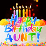 Birthday Cake With Candles GIF - Happy Birthday, Aunt!