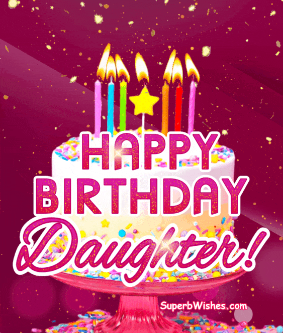 Beautiful Happy Birthday Daughter Animated GIFs