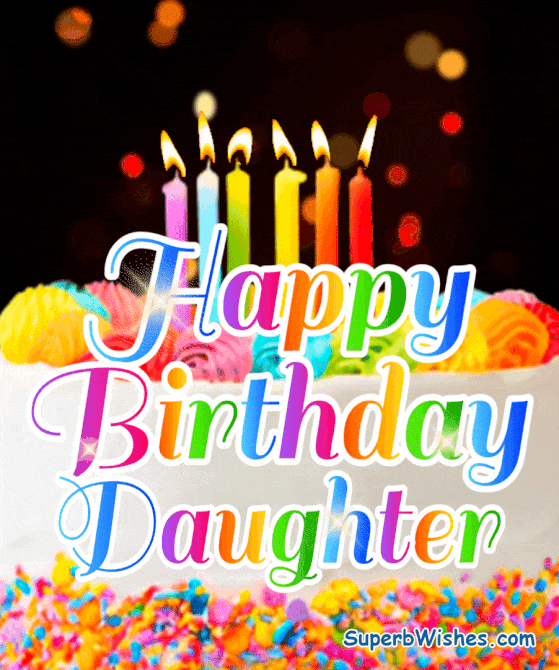 Pink Floral Birthday Cake Happy Birthday Daughter Superbwishes 