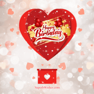 Heart-Shaped Happy Birthday Animated GIF