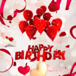 Lovely Happy Birthday GIF With Red Balloons