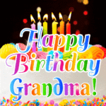 Birthday Cake With Candles GIF - Happy Birthday, Grandma!