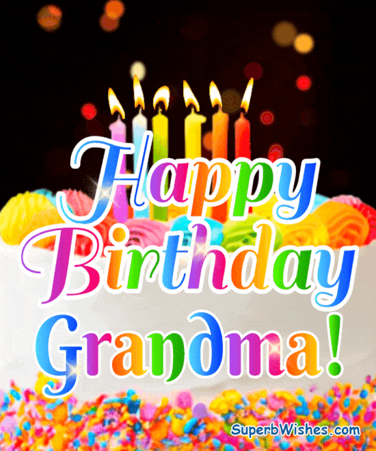 Birthday Cake With Candles GIF - Happy Birthday, Grandma!