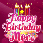 Birthday Cake With Colorful Candles GIF - Happy Birthday, Mom