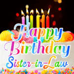 Birthday Cake With Candles GIF - Happy Birthday, Sister-in-Law