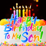 Birthday Cake With Candles GIF - Happy Birthday To My Son!