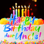 Birthday Cake With Candles GIF - Happy Birthday, dear Uncle!