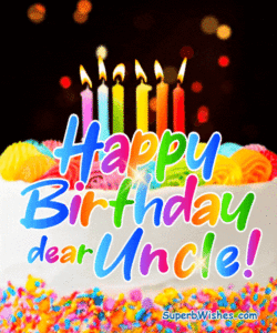 Birthday Cake With Candles GIF - Happy Birthday, dear Uncle!