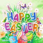 Amazing Colorful Happy Easter GIF Image