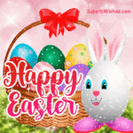 Happy Easter GIF With Colorful Eggs