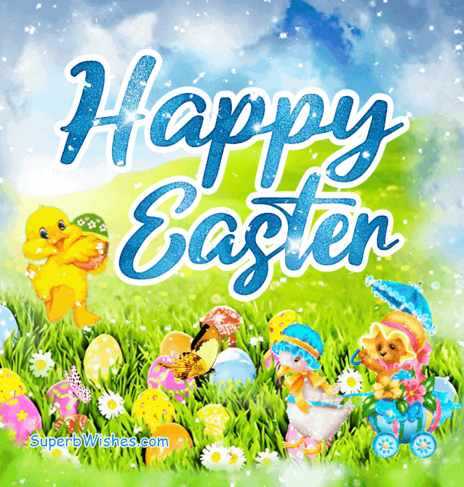 Beautiful Happy Easter 2024 Animated GIF Image