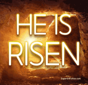 He is risen, Easter Sunday animated GIF