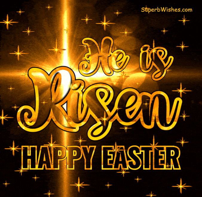 He Is Risen, Happy Easter Animated GIF