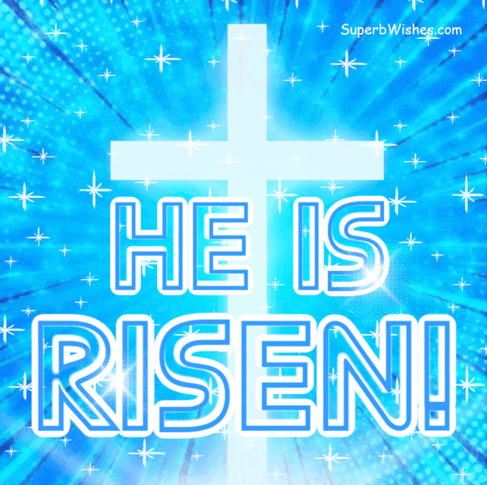 Jesus Is Risen, Easter Sunday Animated GIF