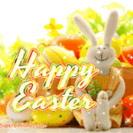 Happy Easter Animated Greeting Card GIF Image
