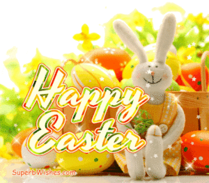 Happy Easter Animated Greeting Card GIF Image