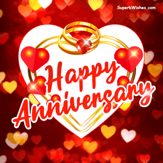 Heart-Shaped Love Anniversary GIF