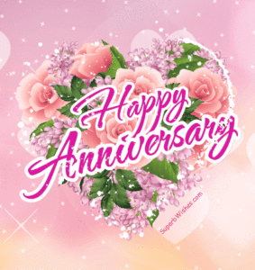 Happy Anniversary GIF With Pink Roses