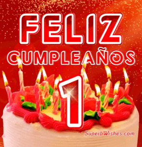 Delicado Pastel de Cumpleaños Con Velas Rojas GIF - Feliz 1 Cumpleaños