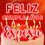 Delicado Pastel de Cumpleaños GIF - Feliz Cumpleaños, Esposa