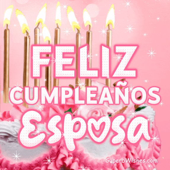 Delicado Pastel de Cumpleaños GIF - Feliz Cumpleaños, Esposa | SuperbWishes