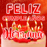 Delicado Pastel de Cumpleaños GIF - Feliz Cumpleaños, Hermana