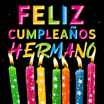 Velas de Cumpleaños En Colores Arco Iris GIF - Feliz Cumpleaños, Hermano