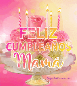 Pastel de Cumpleaños Floral Rosa GIF - Feliz Cumpleaños, Mamá