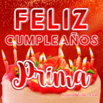 Delicado Pastel de Cumpleaños GIF - Feliz Cumpleaños, Prima