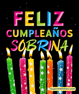 Velas de Cumpleaños En Colores Arco Iris GIF - Feliz Cumpleaños, Sobrina