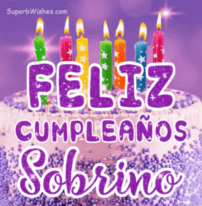 Pastel de Cumpleaños Morado Real GIF - Feliz Cumpleaños, Sobrino
