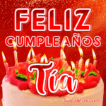 Delicado Pastel de Cumpleaños GIF - Feliz Cumpleaños, Tía