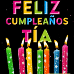 Velas de Cumpleaños En Colores Arco Iris GIF - Feliz Cumpleaños, Tía