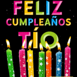 Velas de Cumpleaños En Colores Arco Iris GIF - Feliz Cumpleaños, Tío