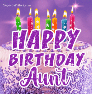 Royal Purple Birthday Cake GIF - Happy Birthday, Aunt