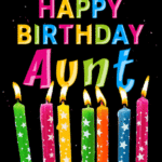 Birthday Candles In Rainbow Colors GIF - Happy Birthday, Aunt