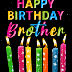 Birthday Candles In Rainbow Colors GIF - Happy Birthday, Brother