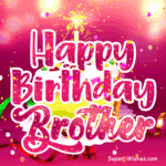 Birthday Cake Slice Sparkler Candle GIF - Happy Birthday, Brother