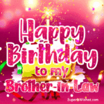 Birthday Cake Slice Sparkler Candle GIF - Happy Birthday, Brother-In-Law