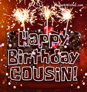 Sparkling Chocolate Drip Cake GIF - Happy Birthday, Cousin!